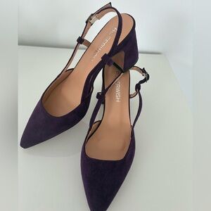 ROSERWISH Dark Purple Heels Leather Size 8 NEW